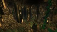 A custom made prismarine cave (Image via u/Sad_Salamander1948)